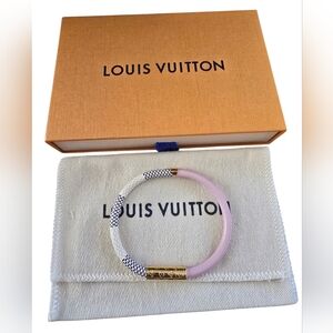 Louis Vuitton Confidential Bracelet - Ballerine And Damier Azure - Size 19